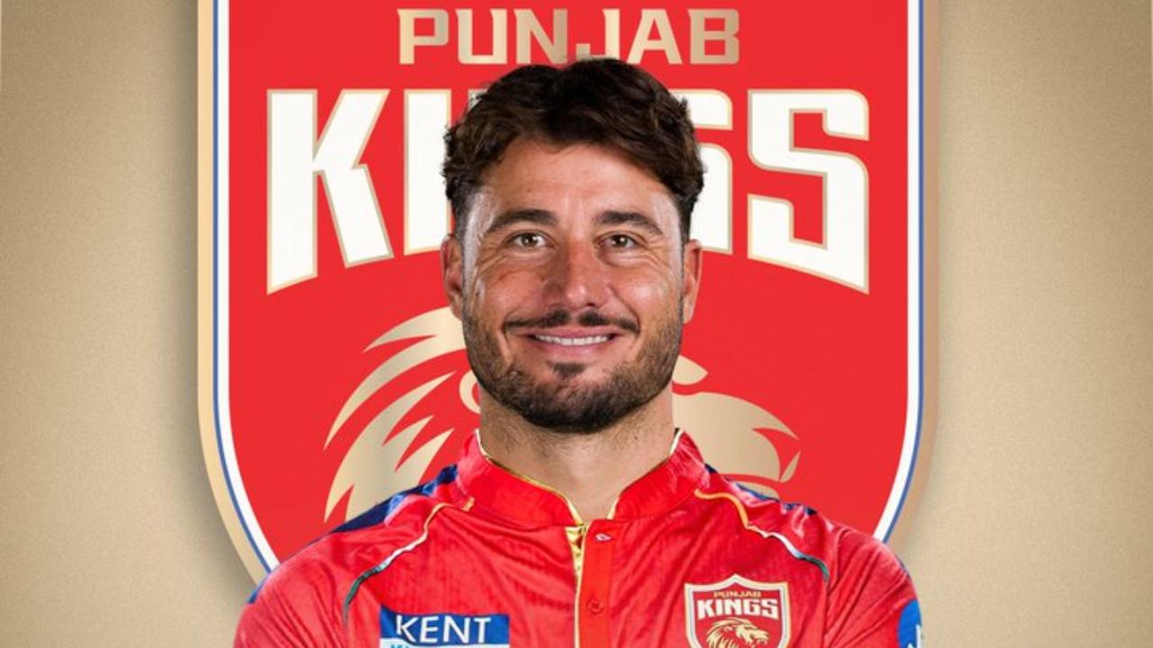 PBKS' burly all-rounder Marcus Stoinis has so far featured in 30 matches for the side. With the willow, the right-hander has smashed 414 runs and is just falling short of 86 runs to complete his tally of 500 (Pic: X/@PunjabKingsIPL)