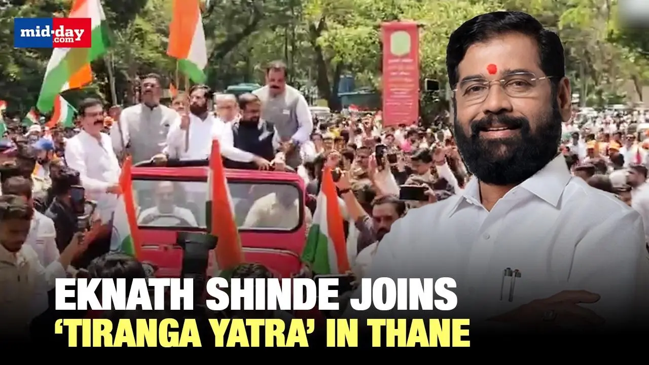 Tiranga Yatra: Maharashtra Deputy CM Eknath Shinde joins the rally in Thane