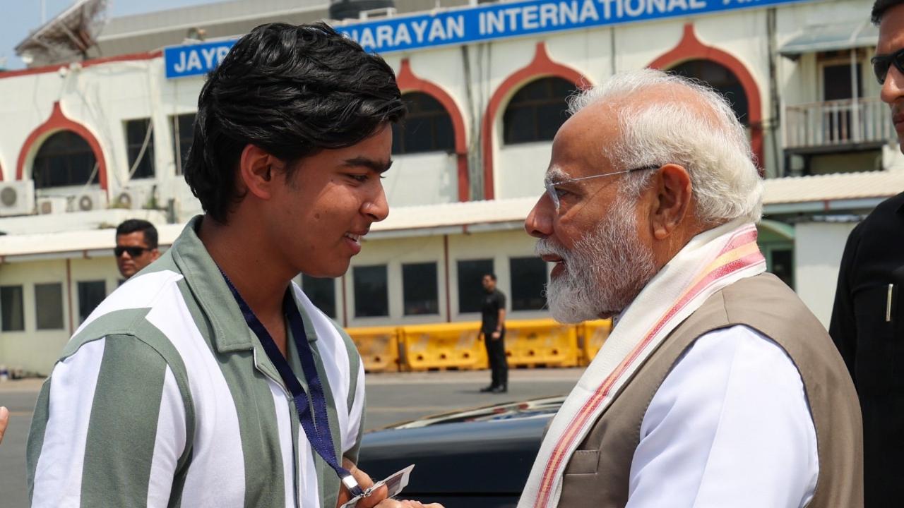 Young sensation Vaibhav Suryvanshi meets PM Modi at Patna airport