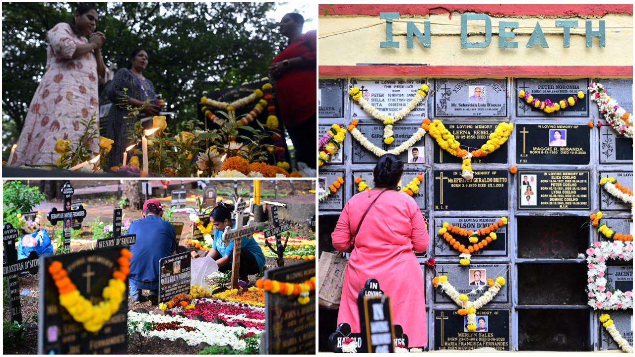 Devotees offered flowers and prayers on the occasion of World Souls Day.
