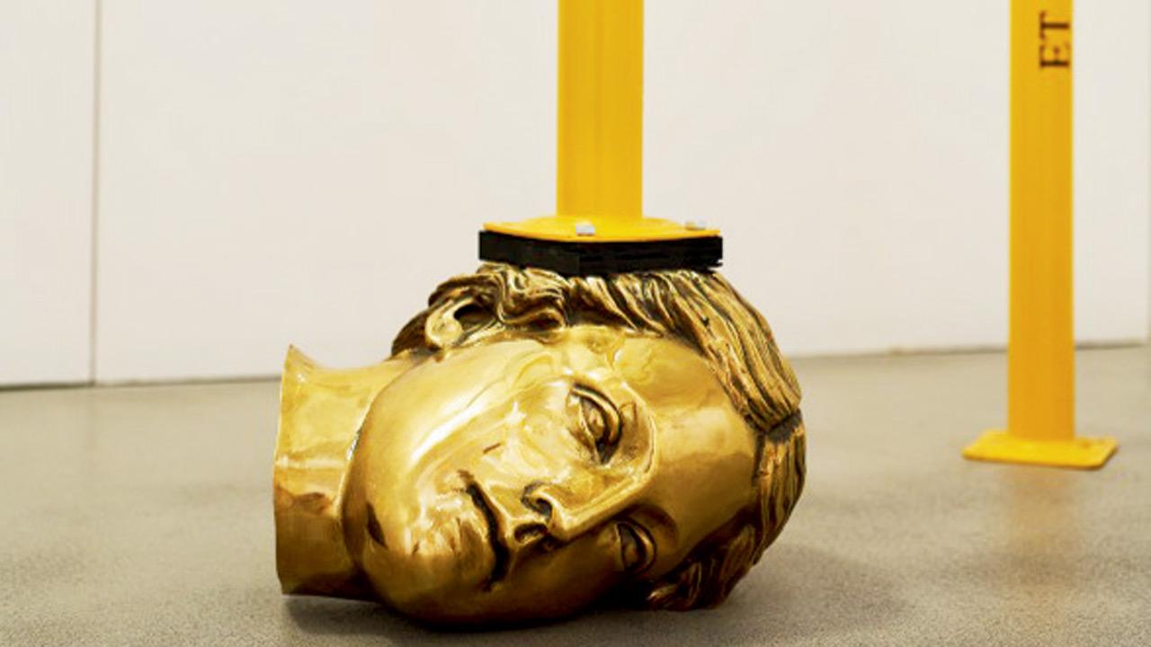 Aphrodite’s Head II is a lost wax brass sculpture from Carlos Aires’s Il Mondo series. Pic courtesy/Sabrina Amrani Gallery