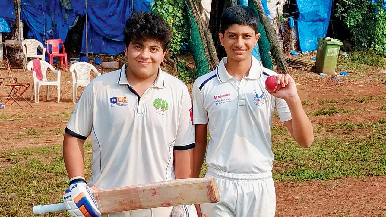 Arora, Pundle star for Podar Int’l in six-wkt win over VVHS Arrush Arora and Arush Pundle (right) of Podar International