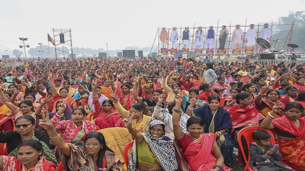 A large number of women attended the event. One of the key reasons behind the NDAs magnificent poll victory is the support of the women electorate