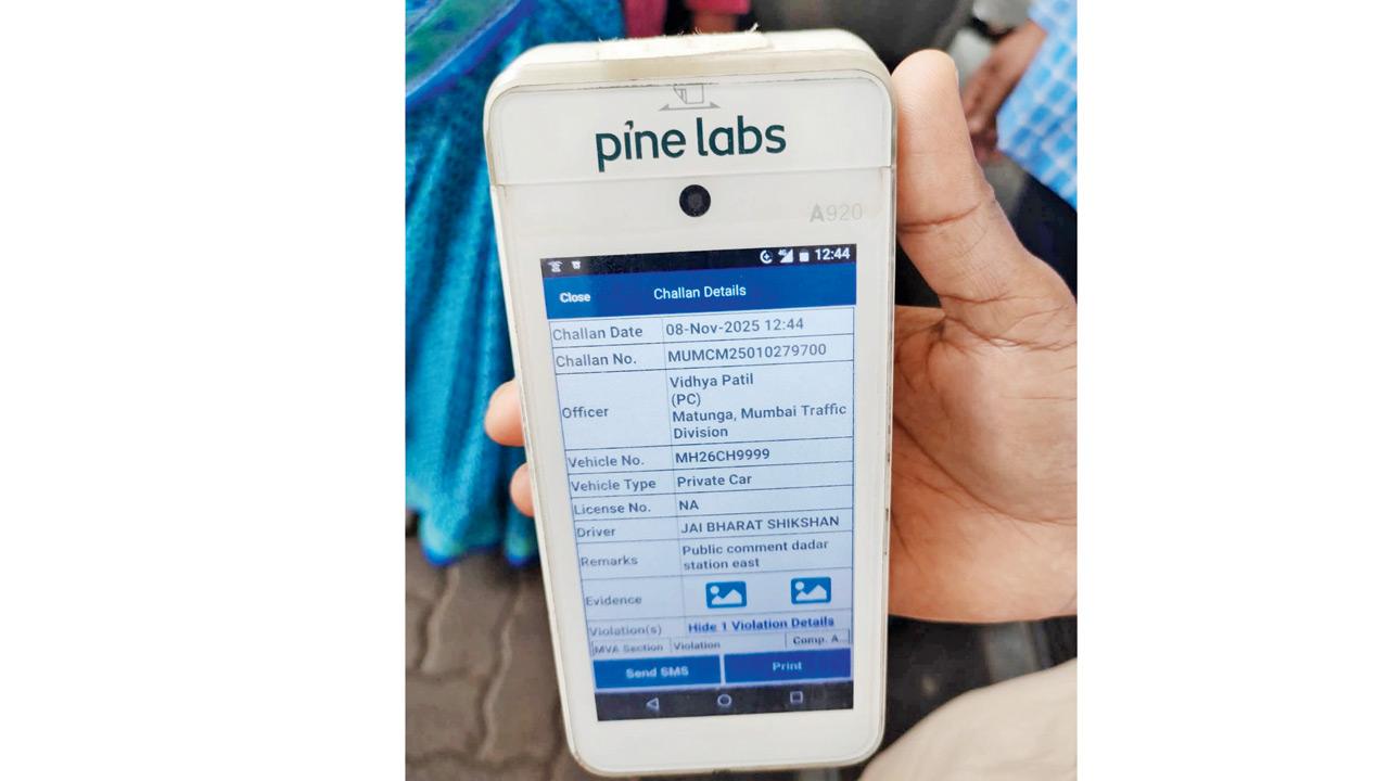 Senior Inspector Sandip More confirmed that the MLA was fined Rs 500