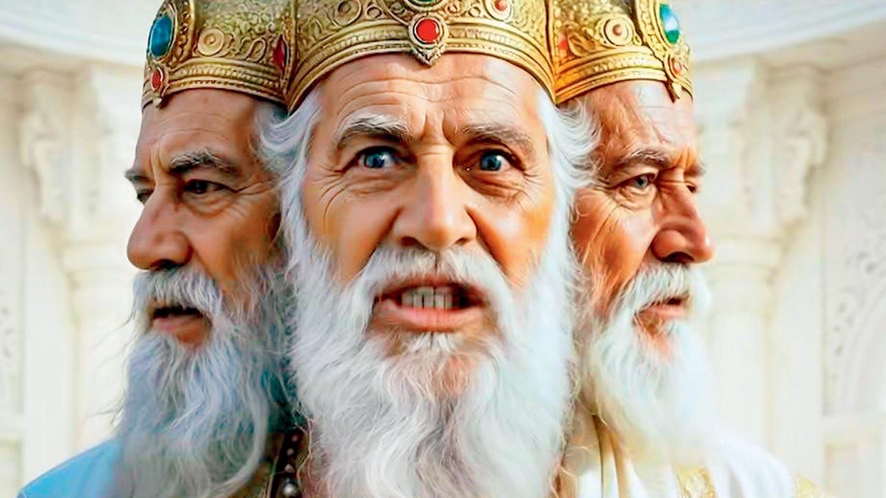 A still from the AI series, Mahabharat: Ek Dharamyudh. Pic/Instagram@jiohotstar