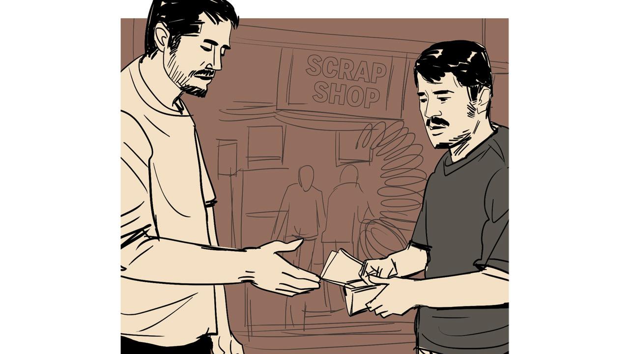 The fake MTNL crew then cashes in — their cut for a night’s work with a scrap dealer