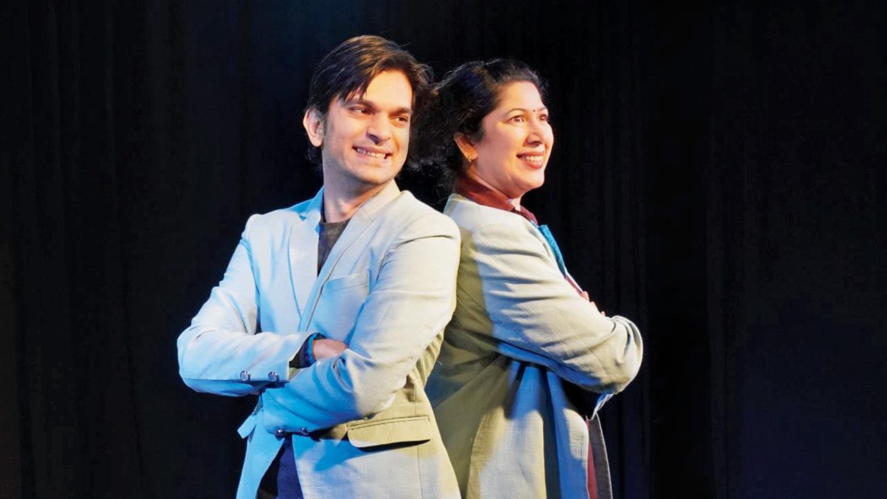 Sahir Mehta (left) with Shivani Tanksale in the play