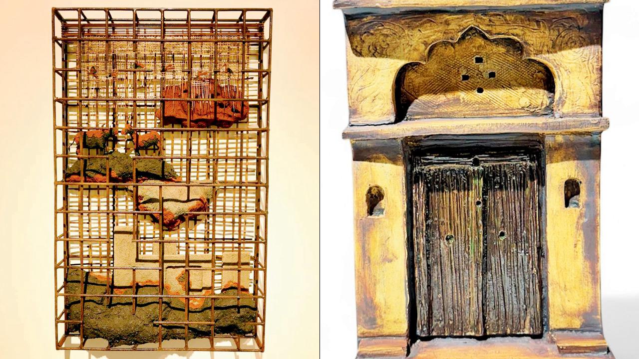 Spaces in Flux, by Manjit Gogoi (right) Memory Room, by Bela Mardia. Pics courtesy/Dot Line Space Art Foundation