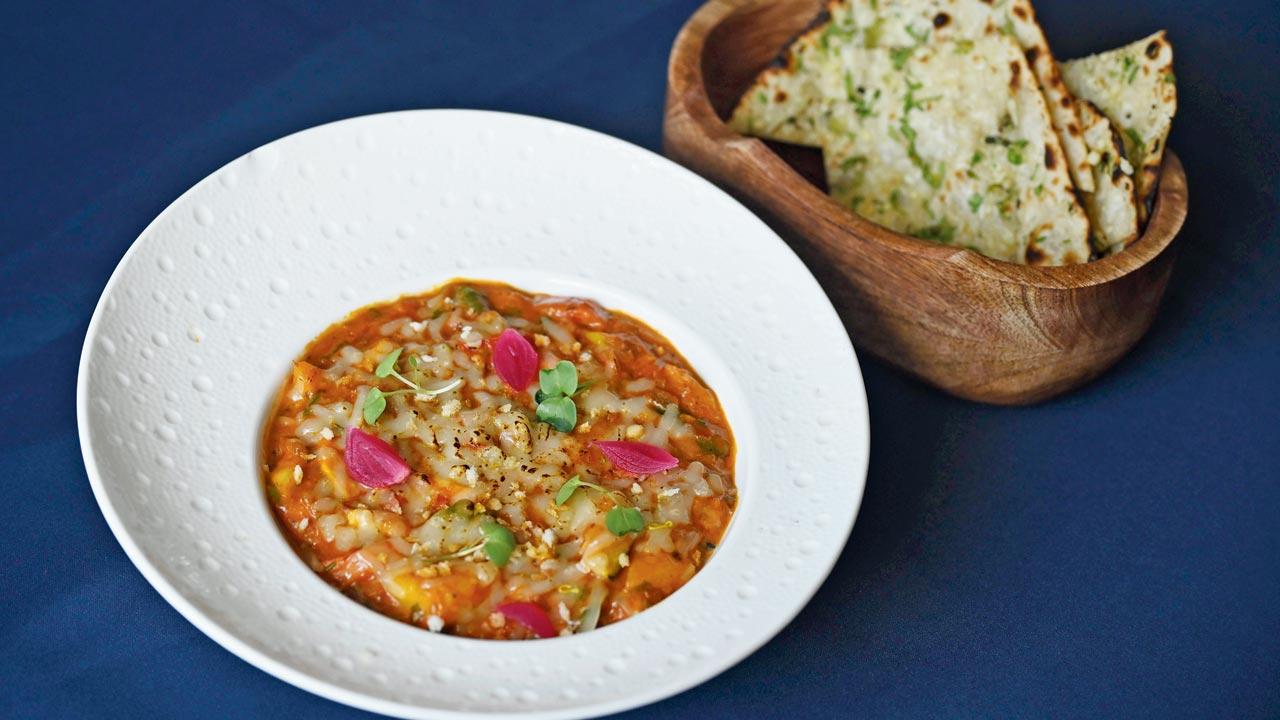 Ratatouille khurchan, Chilli garlic naan