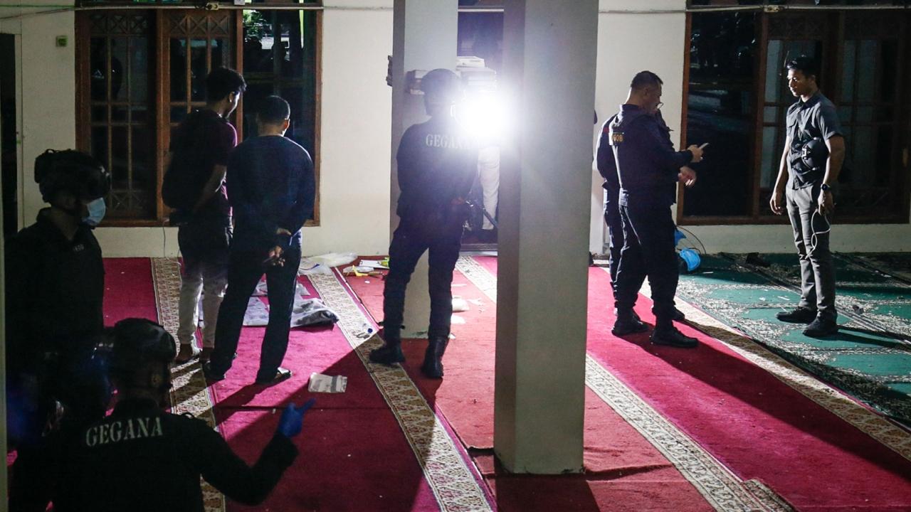 Witnesses told local television stations that they heard at least two loud blasts around midday, just as the sermon had started at Friday prayers, from inside and outside the mosque at SMA 72, a state high school within a navy compound in Jakarta's northern Kelapa Gading neighbourhood.