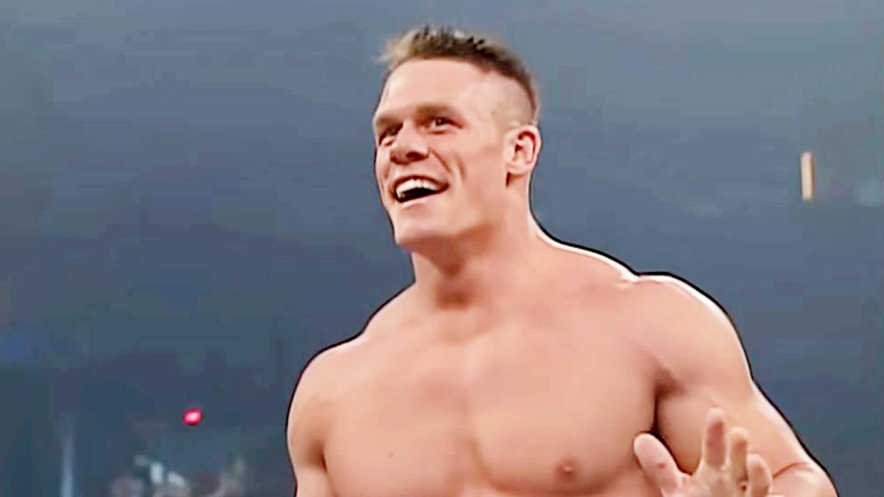 John Cena in his first WWE match in 2002