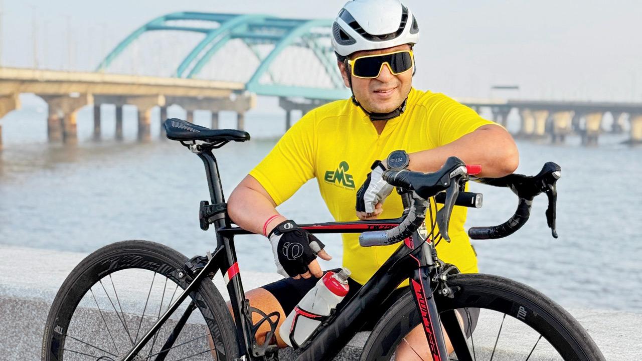 Ravi Agarwal is one with his machine