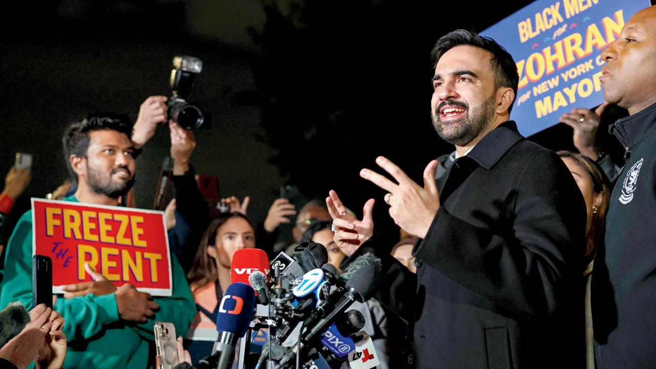 Zohran Mamdani front-runner in New York City mayoral race Democratic mayoral candidate Zohran Mamdani speaks during a campaign event. PIC/GETTY IMAGES