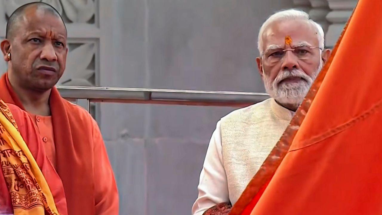 PM Modi hoists saffron flag at Ram Janmabhoomi, says -old wounds are healing