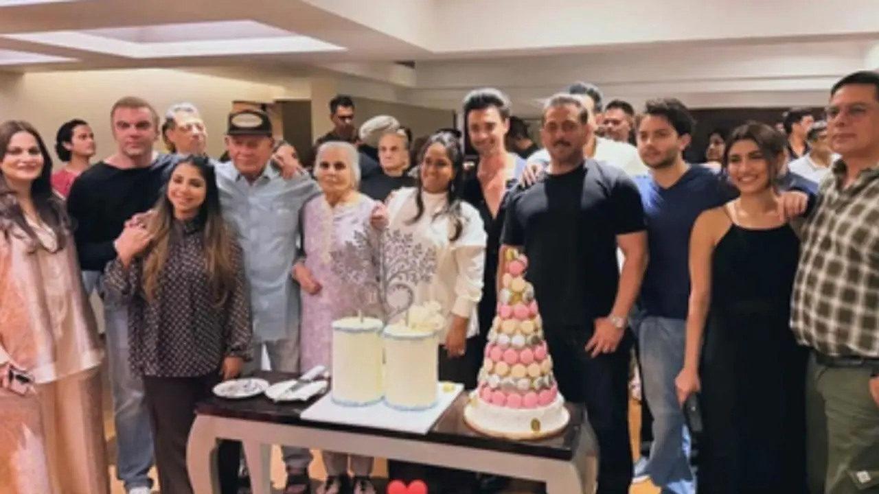 Salman Khan joins family for Salim Khan-Salma Khan`s anniversary celebrations
