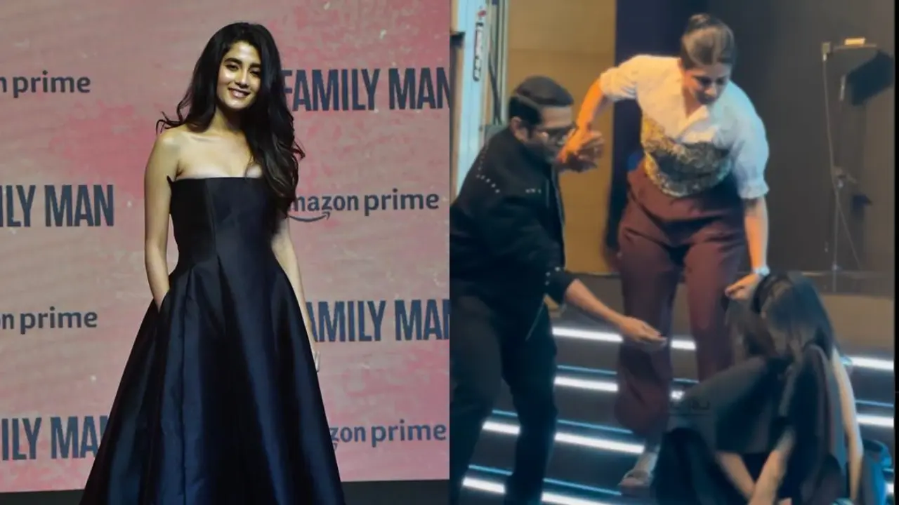 Ashlesha Thakur suffers a terrible fall during The Family Man 3 trailer launch