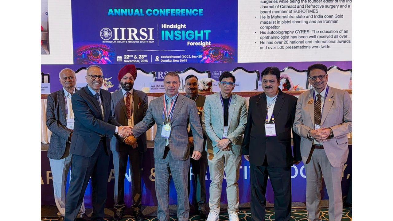 Dr. Cyres Mehta Honoured with Gold Medal by Introcular Implant and Refractive Society of India