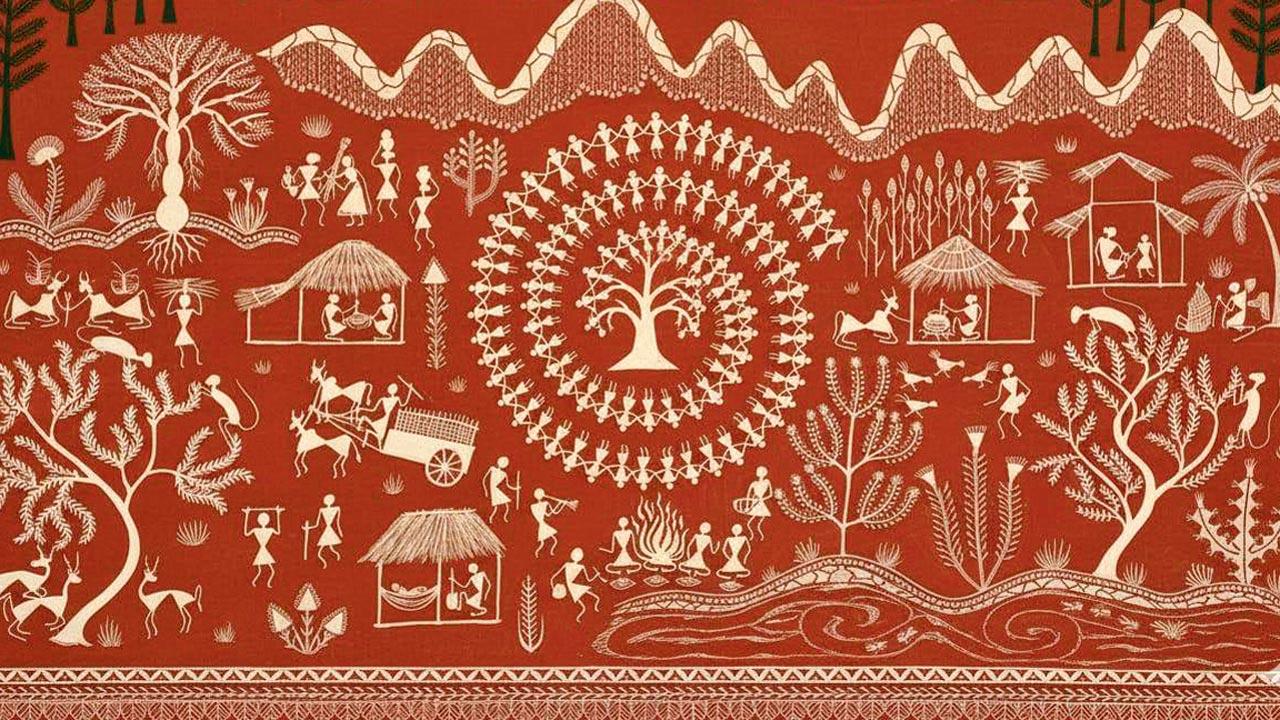 A Warli artwork by the residents. Pic Courtesy/Seeds of Banyan