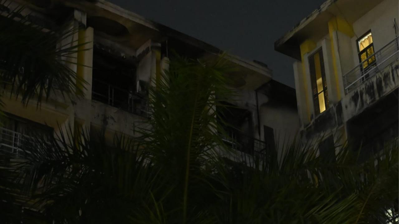 Five water wagons and one hydraulic ladder was rushed to the site for operations. The fire has been completely doused, said an official