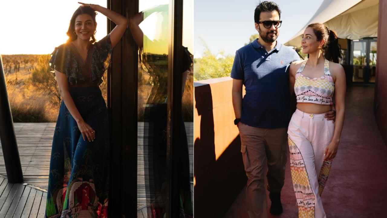 Kajal Aggarwal enjoys a magical moment at the Field of Light in Australia