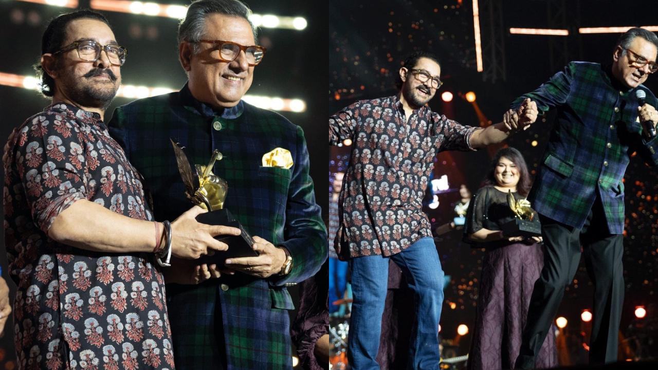 Aamir Khan happily accepts first-ever RK Laxman Award for Excellence