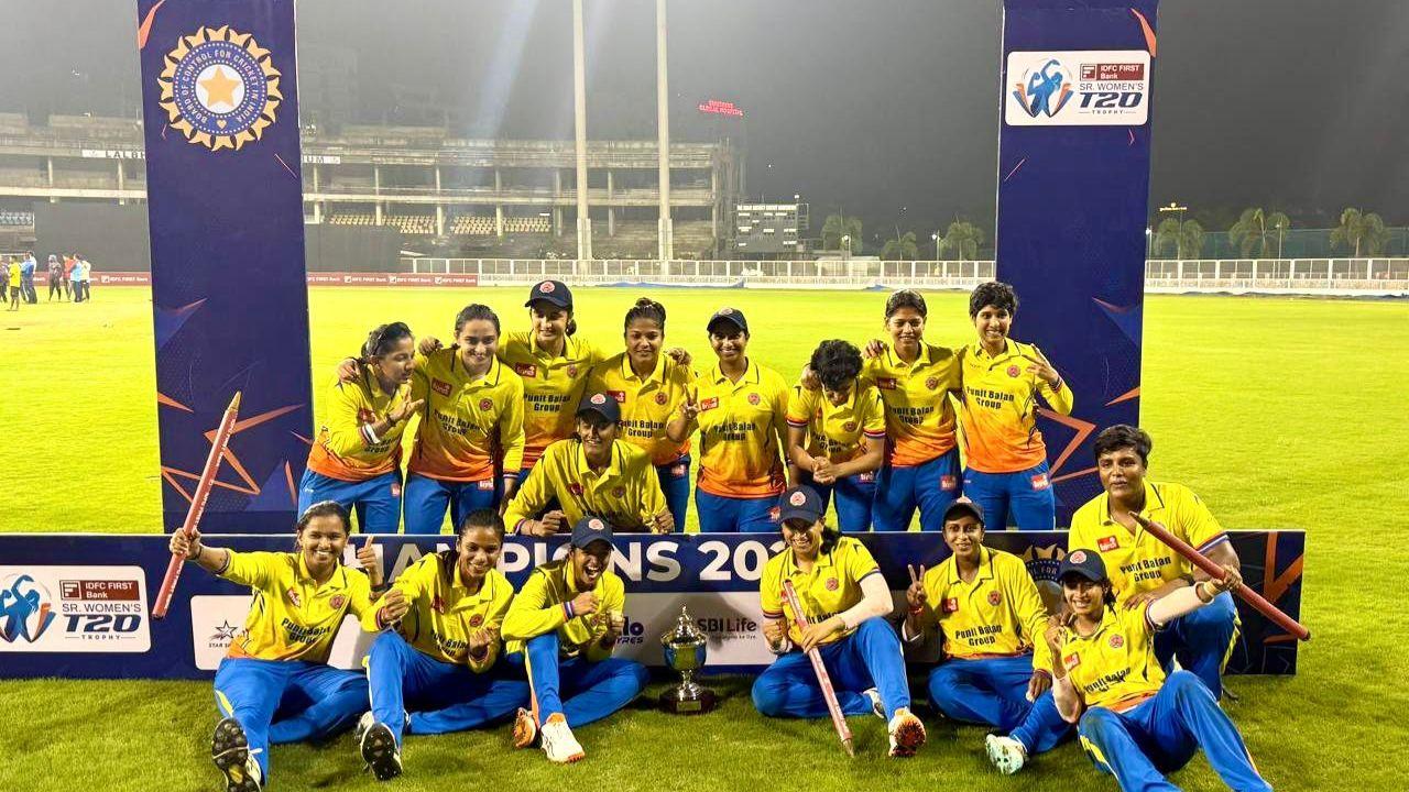State women’s team lifts maiden T20 trophy, MCA announces Rs 40 lakh reward State women’s team lifts maiden T20 trophy, MCA announces Rs 40 lakh reward