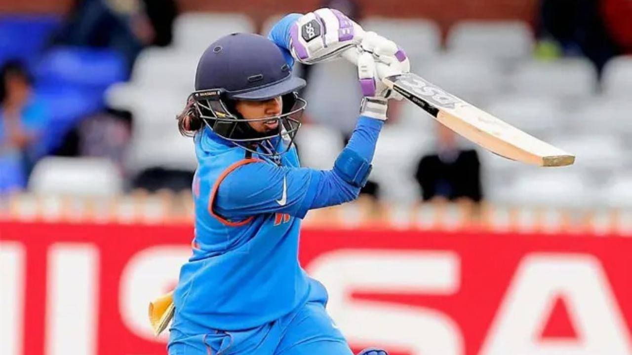 Mandhana surpassed Mithali Raj (409 runs in the 2017 World Cup) and Punam Raut (381 runs in the 2017 World Cup) to achieve this feat (Pic: File Pic)