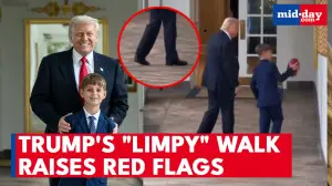 Limpy Don? Trump CAUGHT Dragging Leg During Walk With Grandson