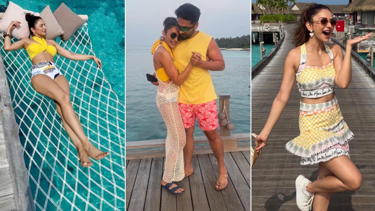 Rakul Preet Singh and Jackky Bhagnani relax on a luxurious Maldives vacation