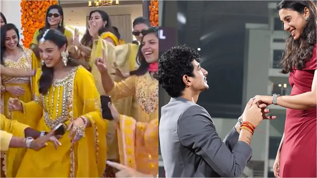 Smriti Mandhana weds Palaash Muchhal: Inside cricketer`s haldi ceremony