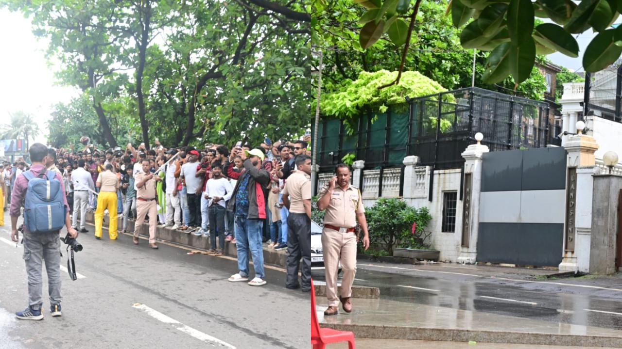 Spotted in the city: Fans gather outside Mannat on SRK's 60th birthday