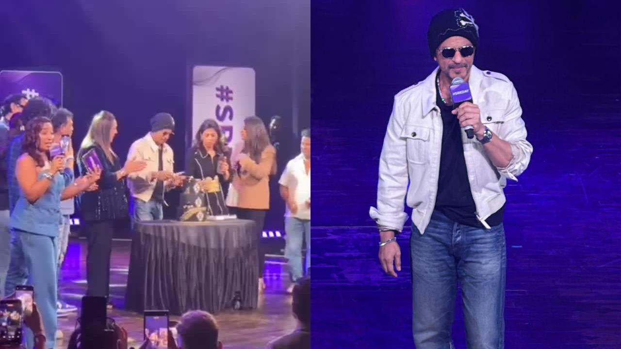 Watch! SRK cuts cake, grooves to Zinda Banda at 60th birthday fan meet Watch! SRK cuts cake, grooves to Zinda Banda at 60th birthday fan meet