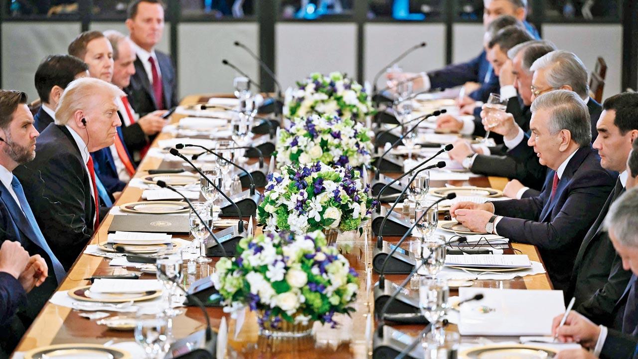 US President Donald Trump hosts five Central Asian leaders