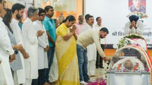 In photos: Leaders pay tribute to BJP veteran VK Malhotra's mortal remains