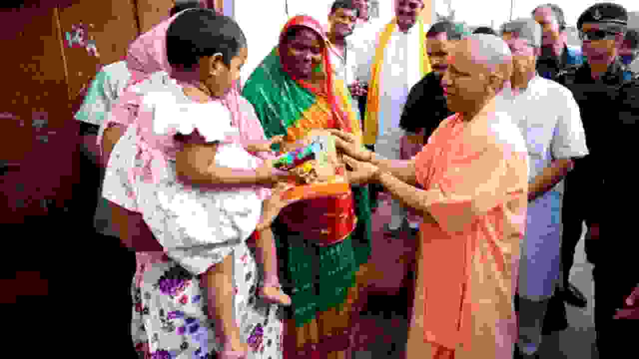 Uttar Pradesh Chief Minister Yogi Adityanath on Monday appeals people to help those who can't afford to light lamps or buy sweets on Diwali, officials said