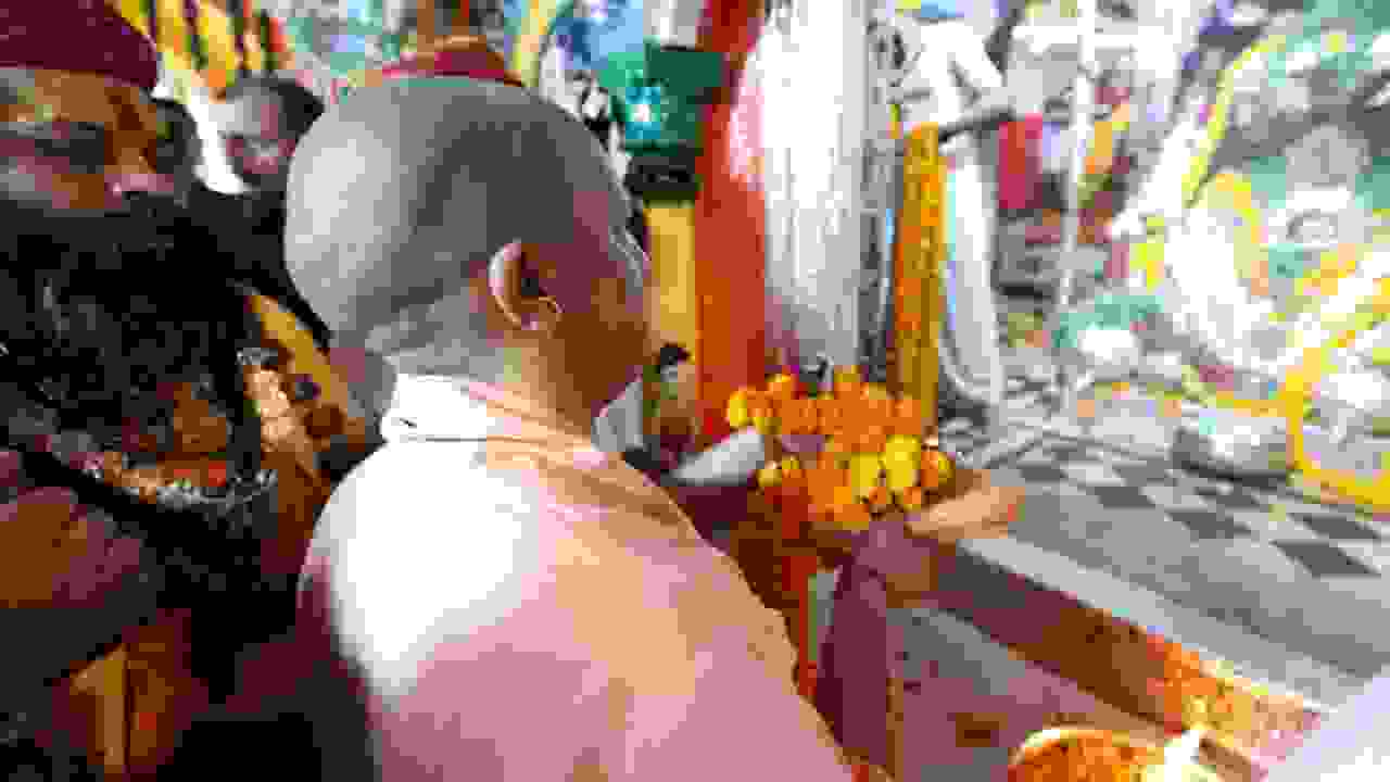 Following the grand Deepotsav celebrations, Uttar Pradesh Chief Minister Yogi Adityanath visits the Hanumangarhi temple in Ayodhya on Monday morning, where he performed rituals and offered prayers for the prosperity and well-being of Uttar Pradesh