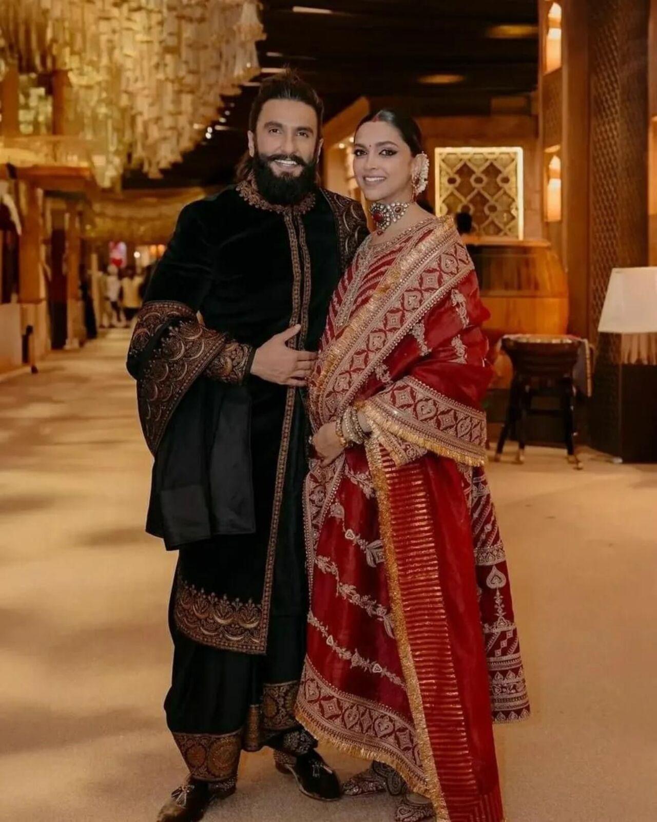 For those who want to give the red saree a miss and opt for something more comfortable yet traditional and Karwa Chauth worthy, Deepika Padukone's timeless anarkali suit with heavy gold work is a great choice.