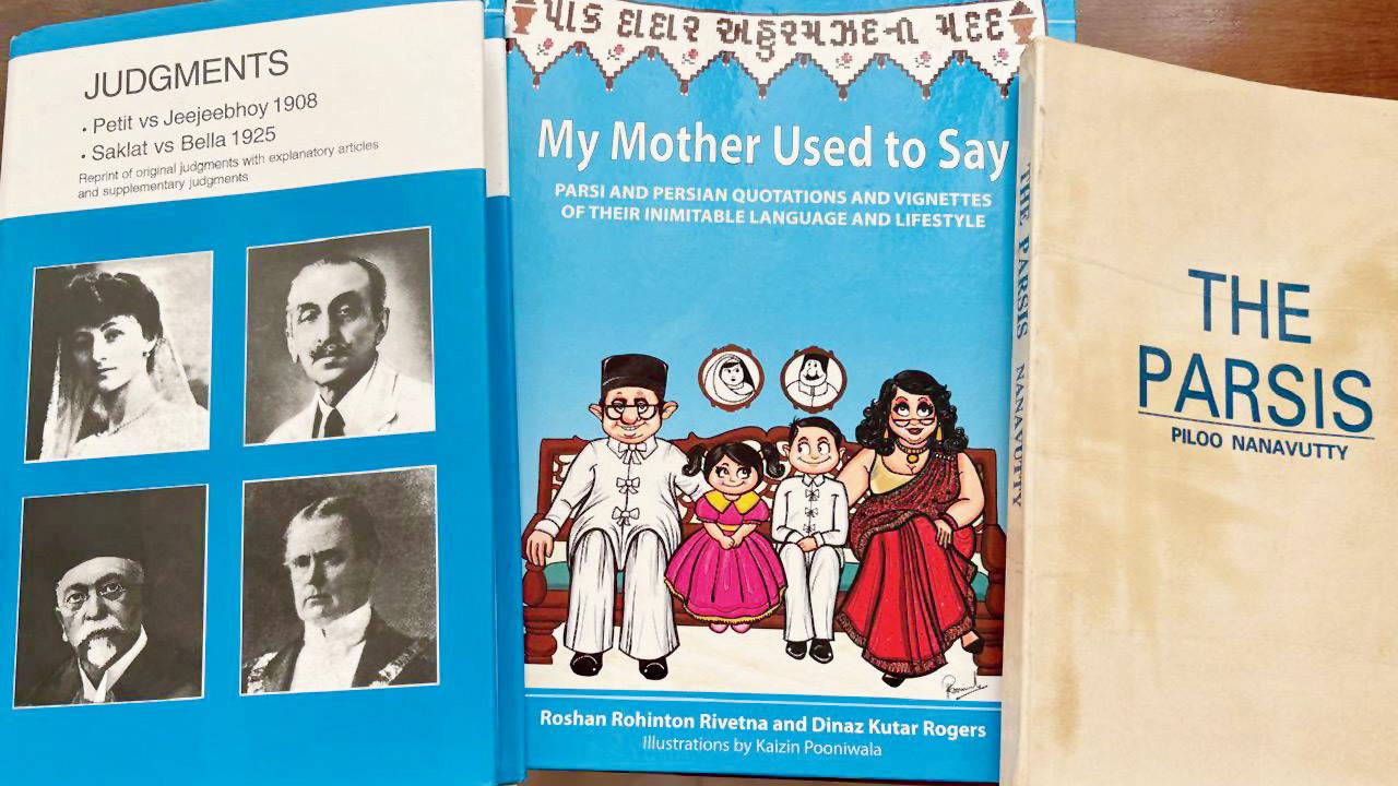 Armin Wandrewala’s (inset) collection of books