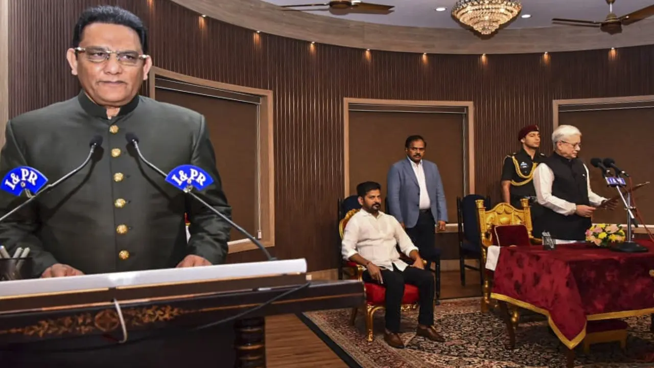 Ex-Indian cricket captain Azharuddin sworn in as minister in Telangana