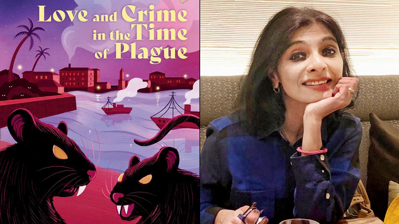 A view of the book, Love and Crime in the Time of Plague (left) Anuradha Kumar. PIC COURTESY/Speaking Tiger