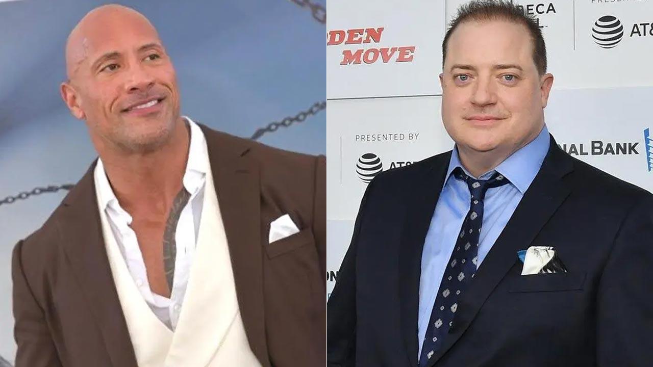 Dwayne Johnson recalls meeting Brendan Fraser for the first time Dwayne Johnson and Brendan Fraser. Pics/AFP