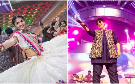 Falguni Pathak is performing in the Jio World Convention Center in Mumbai. Photos Courtesy: Special Arrangement