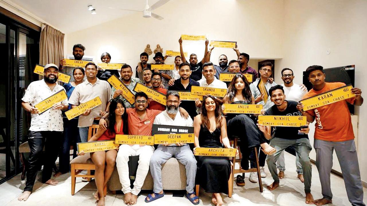 License plates are given to participants instead of medals, as a mark of their achievement