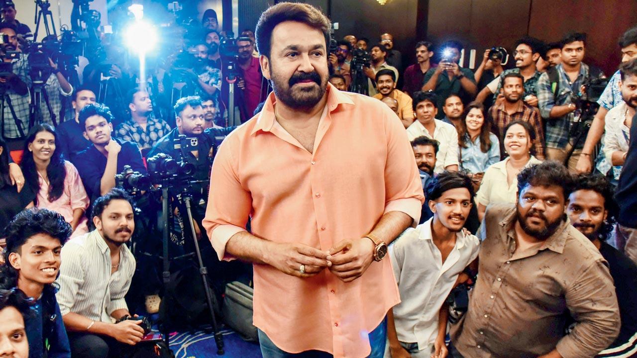 Mohanlal at a press conference