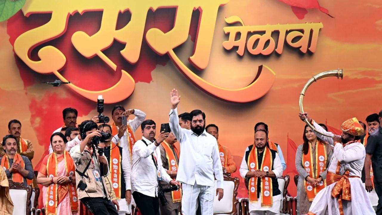 IN PHOTOS: Hundreds of Shinde-led Sena supporters attend party's Dussehra rally