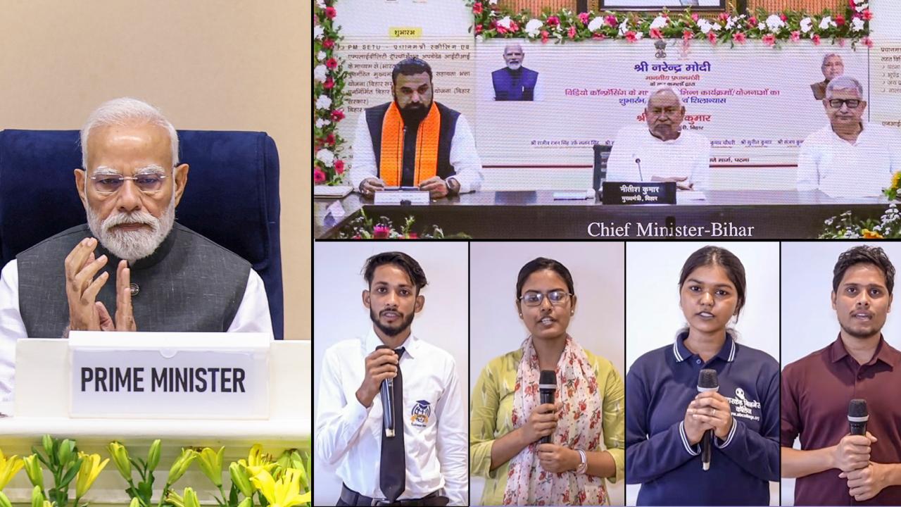 PM Modi launched Bihar's revamped 'Mukhyamantri Nishchay Svyam Sahayata Bhatta Yojana', under which nearly five lakh graduates will receive a monthly allowance of Rs 1,000 each for two years, along with free skill training