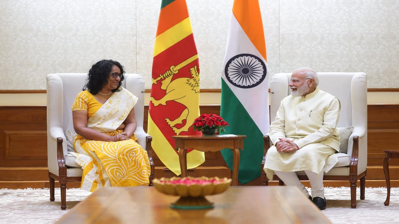 IN PHOTOS: PM Modi meets Sri Lankan counterpart Harini Amarasuriya