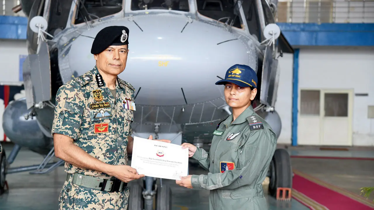 Bhawna Chaudhary becomes first woman flight engineer in BSF air wing