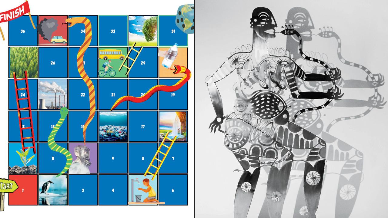 Playing for time, by Shiffali Wadhawan and Tapasya Gupta (right) A Memory of the Future, by Tarini Sethi. Pics courtesy/Art Mumbai