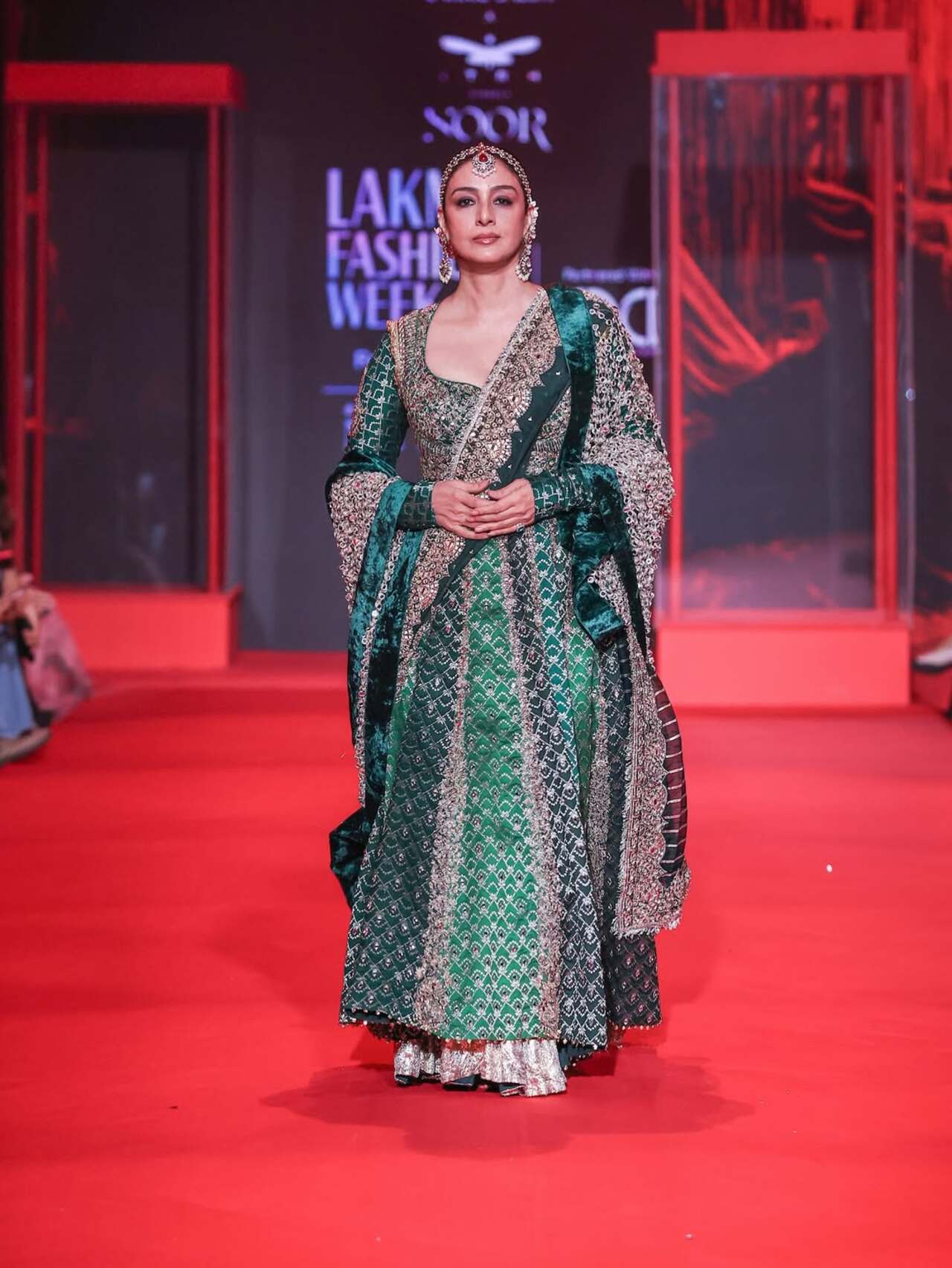 Tabu goes for a beauteous Green attire as she walks for Irth presenting Noor